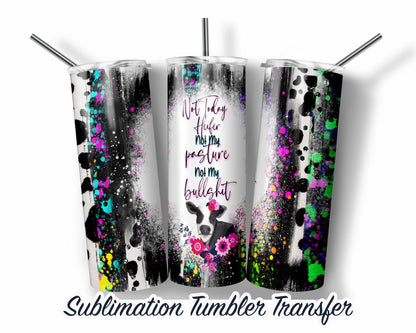 Heifer  Sublimation Transfer Print For 20 oz Tumblers - 30 oz Tumblers - Ready To press - Heat Transfers SHIPS NEXT DAY