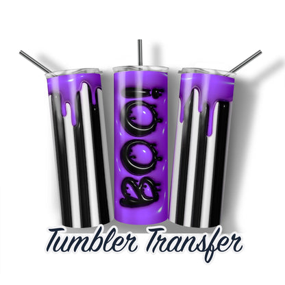 Halloween Puff Inflated Effect Halloween Sublimation Transfer Print For 20 oz Tumblers - 30 oz Tumblers - Ready To press Heat Transfers