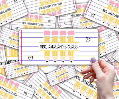 Pencil Dispenser Vinyl Decal Personalized with a name Waterproof Vinyl Decal for Teacher's Classroom Pencil Dispensers, Monogrammed Decals