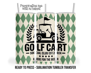 Golf Sublimation Transfer Print For 20 oz Tumbler - 30 oz  Tumbler - Ready To press - Heat Transfers