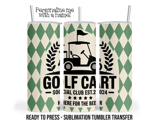 Golf Sublimation Transfer Print For 20 oz Tumbler - 30 oz  Tumbler - Ready To press - Heat Transfers