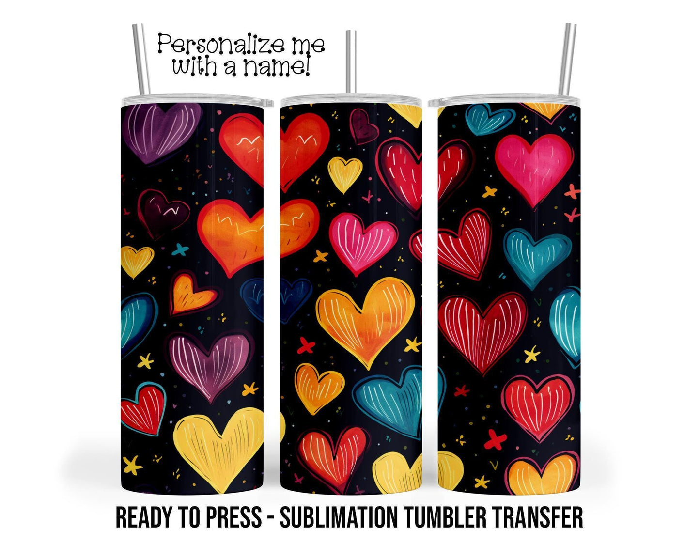 Sublimation Tumbler Transfer - 20oz Tumbler Print Ready To Press Heat Transfer Wrap