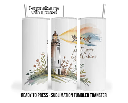 Lighthouse Bible Church Sublimation Tumbler Transfer Print For 20 oz Tumbler - 30 oz  Tumbler - Ready To press - Heat Transfers