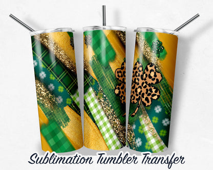 St. Patrick's Day  Sublimation Transfer Print For 20 - 30 oz Tumblers - Ready to Press - Heat Transfers