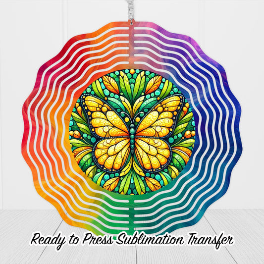 Butterfly Wind Spinner Sublimation Ready To press Heat Transfer SHIPS NEXT DAY