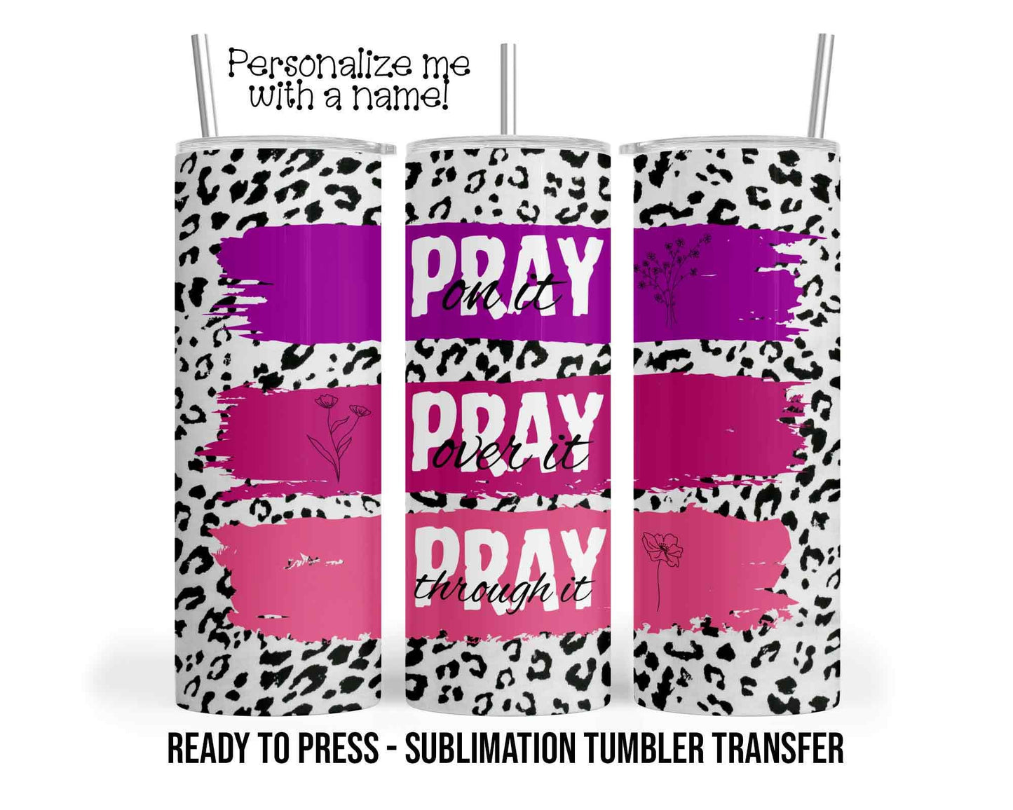 Sublimation Tumbler Transfer Print 20oz Tumbler | Ready To Press | Single Use Transfer | Bible Church Faith Wraps