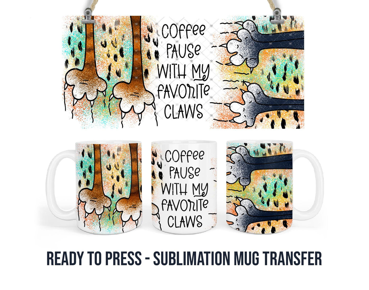 Sublimation Mug Transfer - Ready To Press Heat Press Transfer For 11-15 Oz Mugs