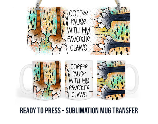 Sublimation Mug Transfer - Ready To Press Heat Press Transfer For 11-15 Oz Mugs