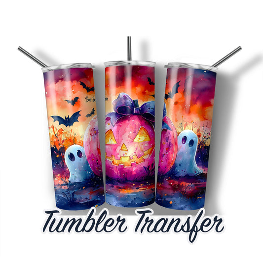 Halloween Sublimation Transfer Print For 20oz Tumblers-30oz Tumblers Ready To press Transfers Ships Next Day
