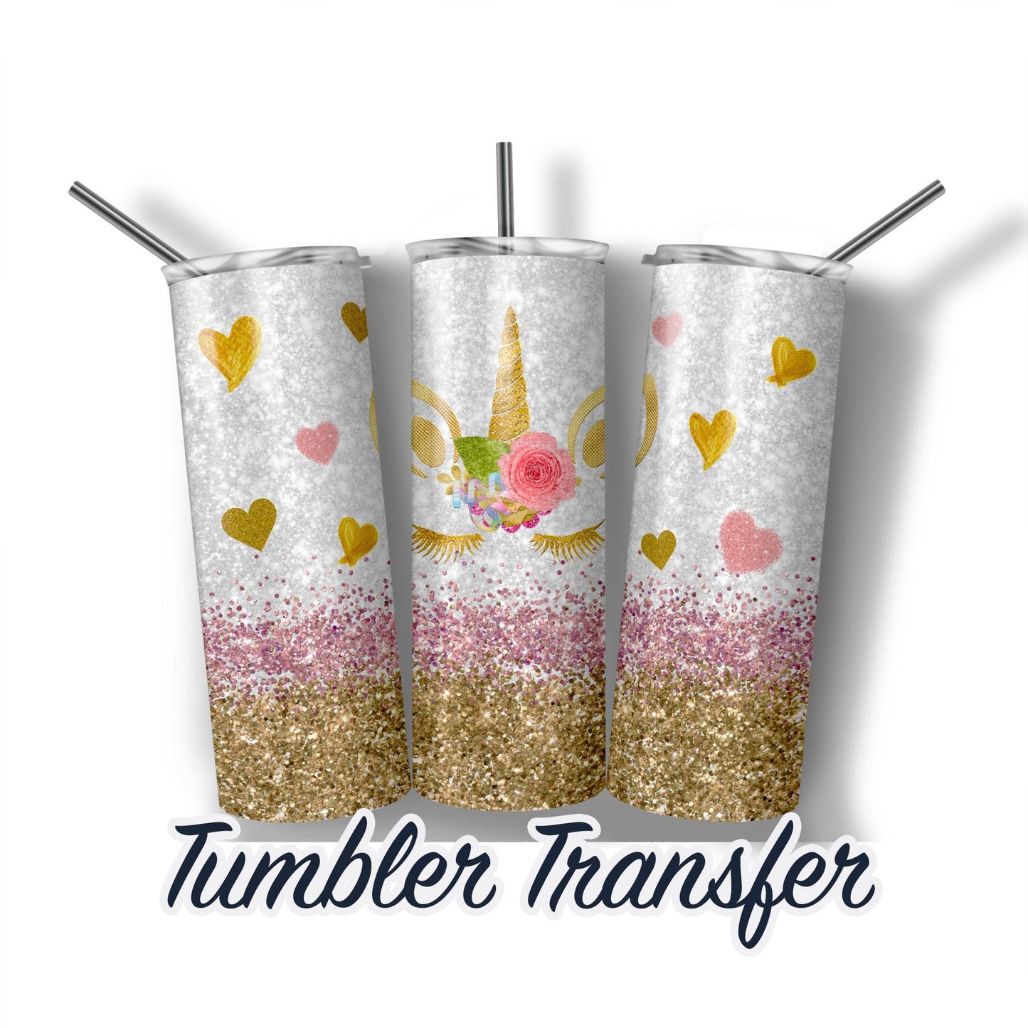 Unicorn -  Sublimation Transfer Print For 20 oz Tumblers - 30 oz Tumblers - Ready To press - Heat Transfers SHIPS NEXT DAY