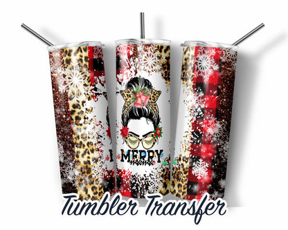 Merry MAMA -  Sublimation Transfer Print For 20 oz Tumbler - 30 oz Skinny Tumbler - Ready To press - Heat Transfers