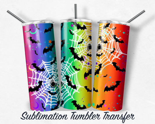 Halloween  Sublimation Transfer Print For 20 oz Tumblers - 30 oz Tumblers - Ready To press - Heat Transfers SHIPS NEXT DAY