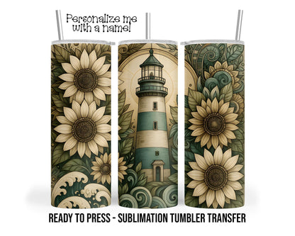 Lighthouse Sublimation Tumbler Transfer Print For 20 oz Tumbler - 30 oz  Tumbler - Ready To press - Heat Transfers