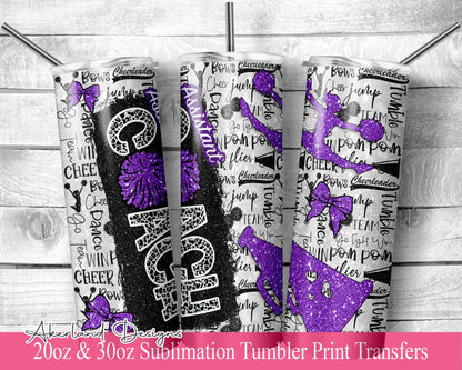 Purple Assistant Cheer COACH  Sublimation Transfer Print 20 oz -30 oz Tumbler - Ready To press - Heat Transfers