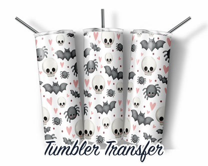 Halloween  Sublimation Transfer Print For 20 oz Tumbler - 30 oz Skinny Tumbler - Ready To press - Heat Transfers