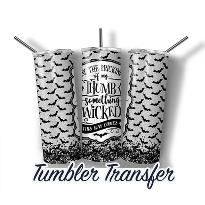 Halloween  Sublimation Transfer Print For 20 oz Tumblers - 30 oz Tumblers - Ready To press - Heat Transfers