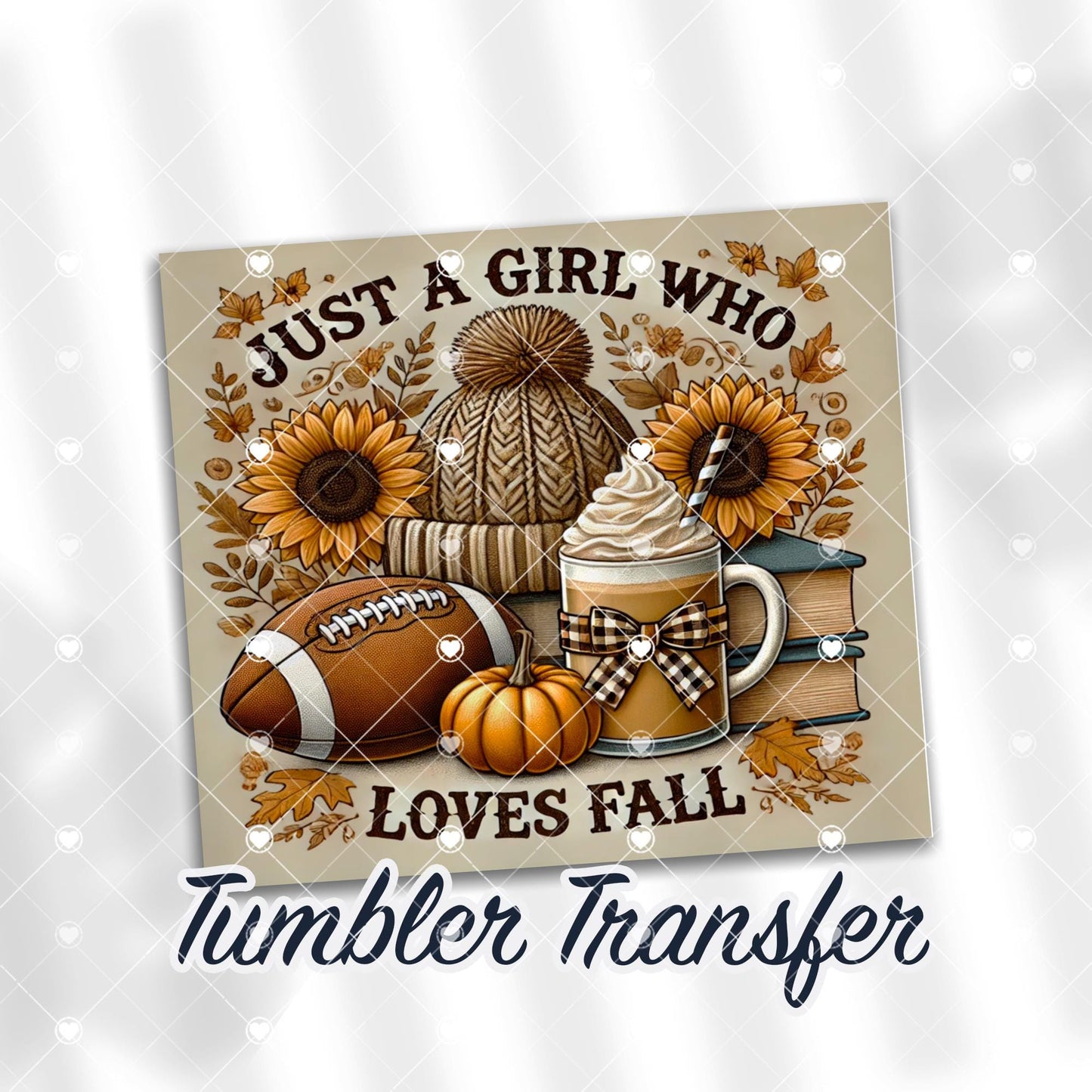 Loves Fall Ready to Press Sublimation Transfer Print 20 oz - 30 oz Tumblers  Ships Next Day