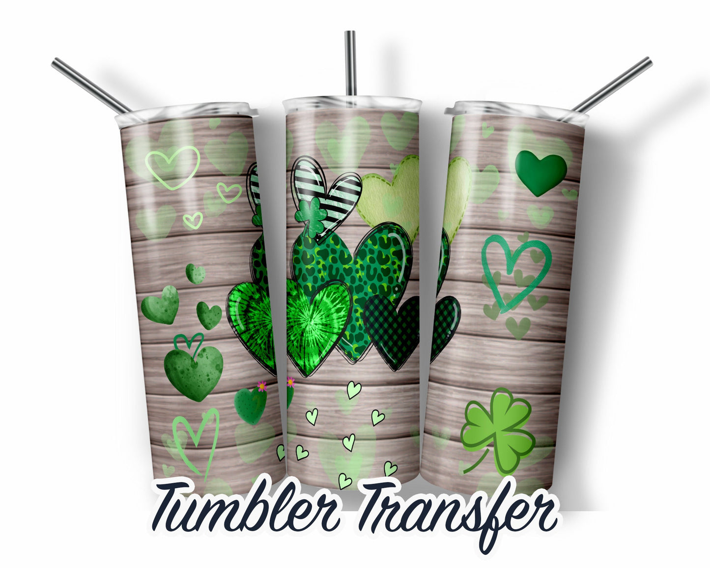 St. Patrick's Day  Sublimation Transfer Print For 20 oz - 30 oz Skinny Tumbler - Ready To press - Heat Transfers SHIPS NEXT DAY