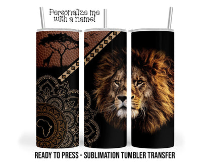 Giraffe, Safari, African Lion Sublimation Tumbler Transfer Print For 20oz Tumbler, 30oz Tumbler, Ready To Press Heat Transfer SHIPS NEXT DAY