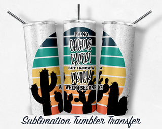 Cactus Tumbler Sublimation Transfer | 20 oz & 30 oz