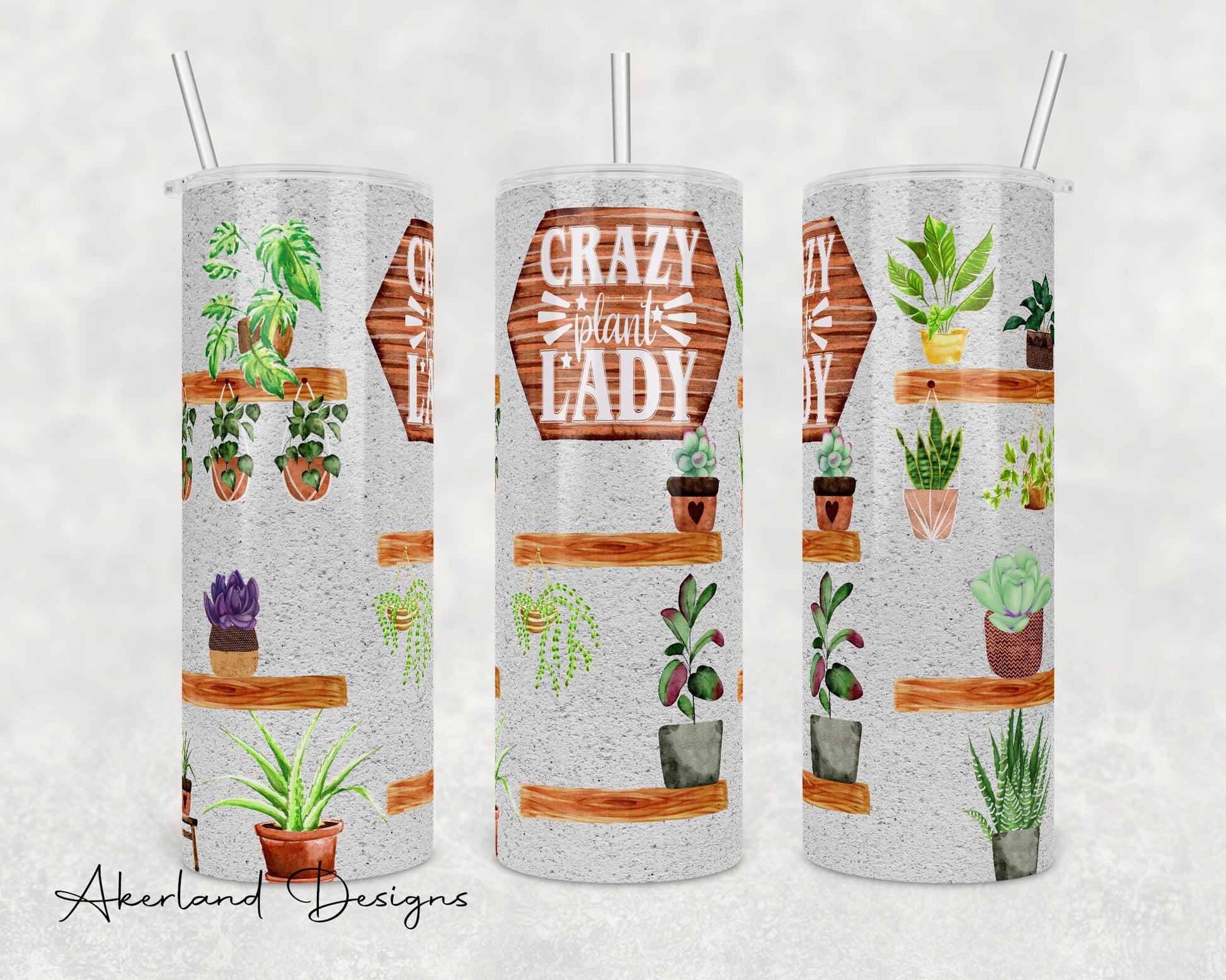 Crazy Plant Lady 20oz Sublimation Tumbler Design - PNG Digital Download