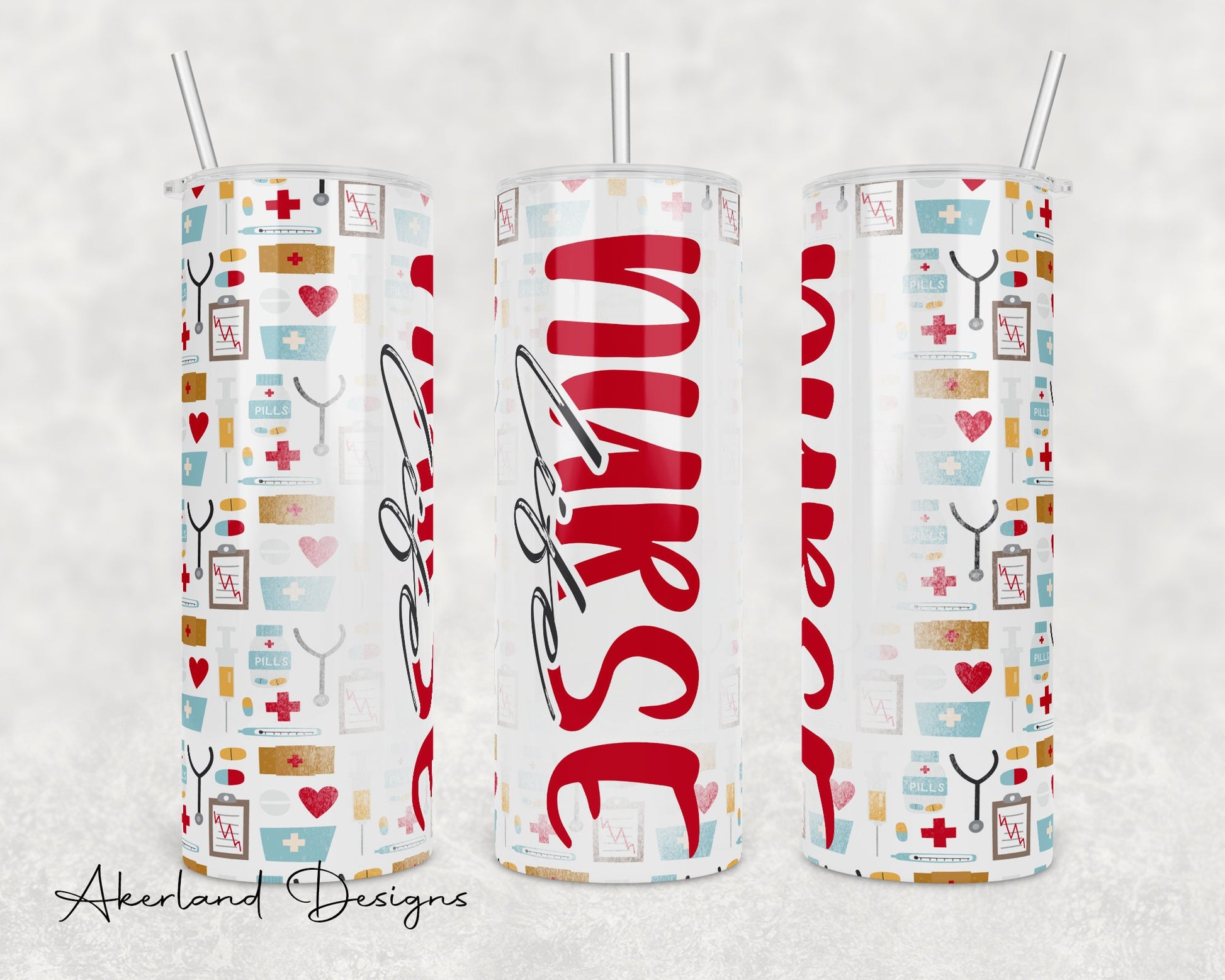 Nurse Life #NurseLife 20oz Sublimation Tumbler Design - PNG Digital Download