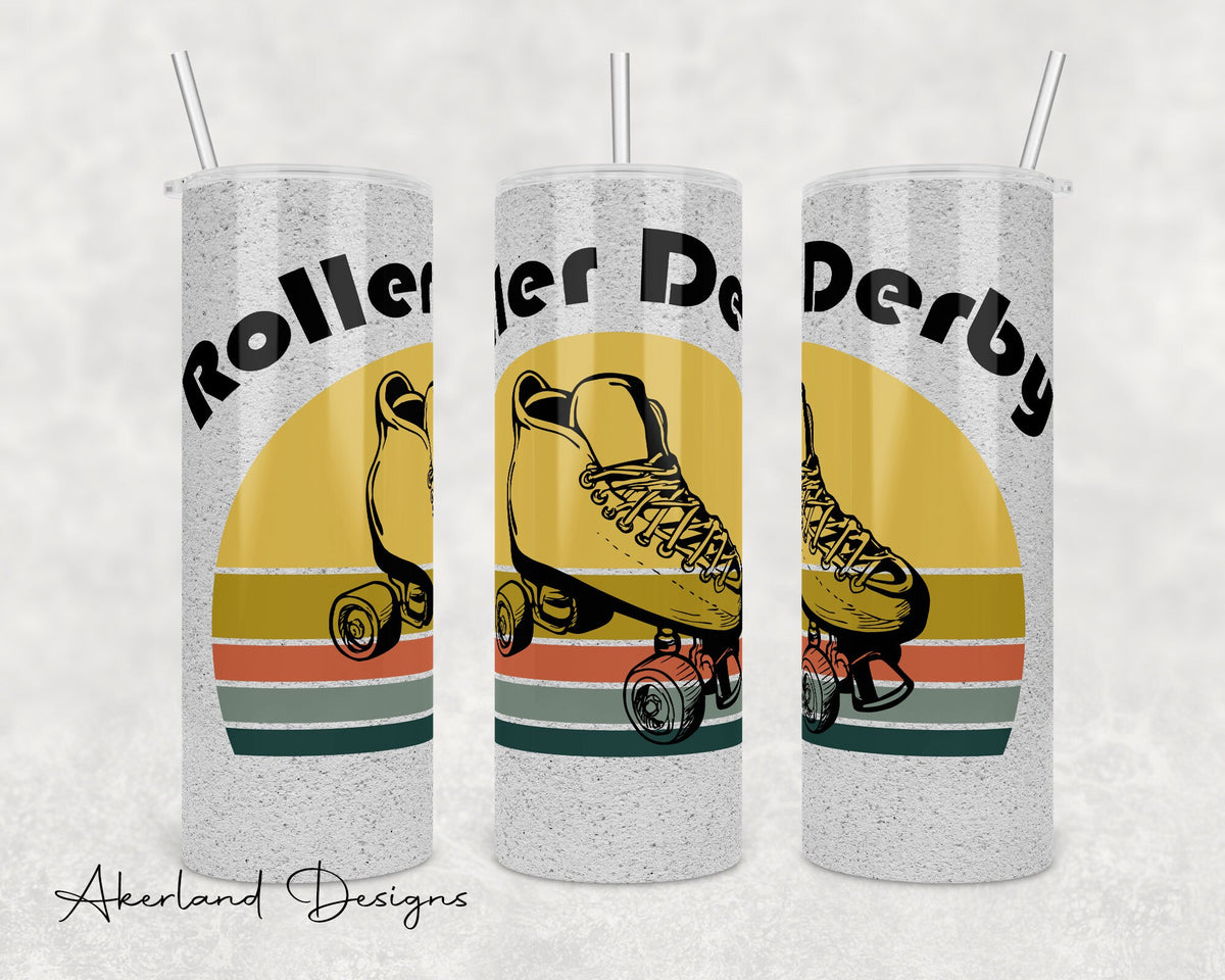 Roller Derby 20oz Sublimation Tumbler Design - PNG Digital Download