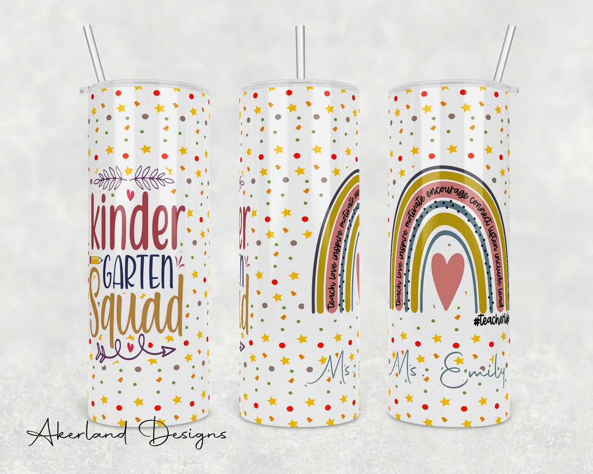 Kindergarten Squad 20oz Sublimation Tumbler Design - PNG Digital Download
