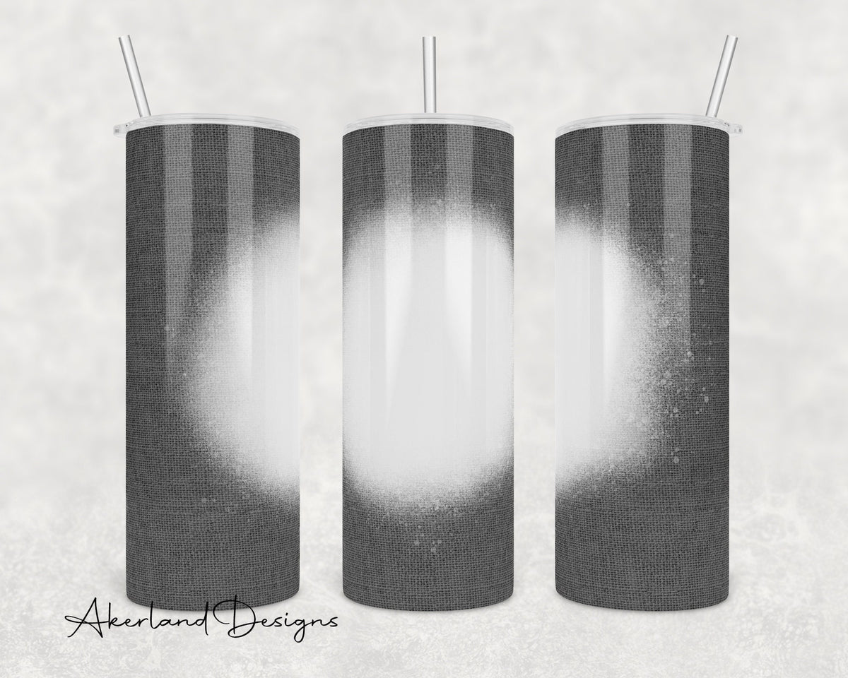 Gray Burlap with Bleach Spot 20oz Sublimation Tumbler SEAMLESS Design - PNG Digital Download