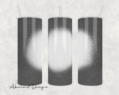 Gray Burlap with Bleach Spot 20oz Sublimation Tumbler SEAMLESS Design - PNG Digital Download