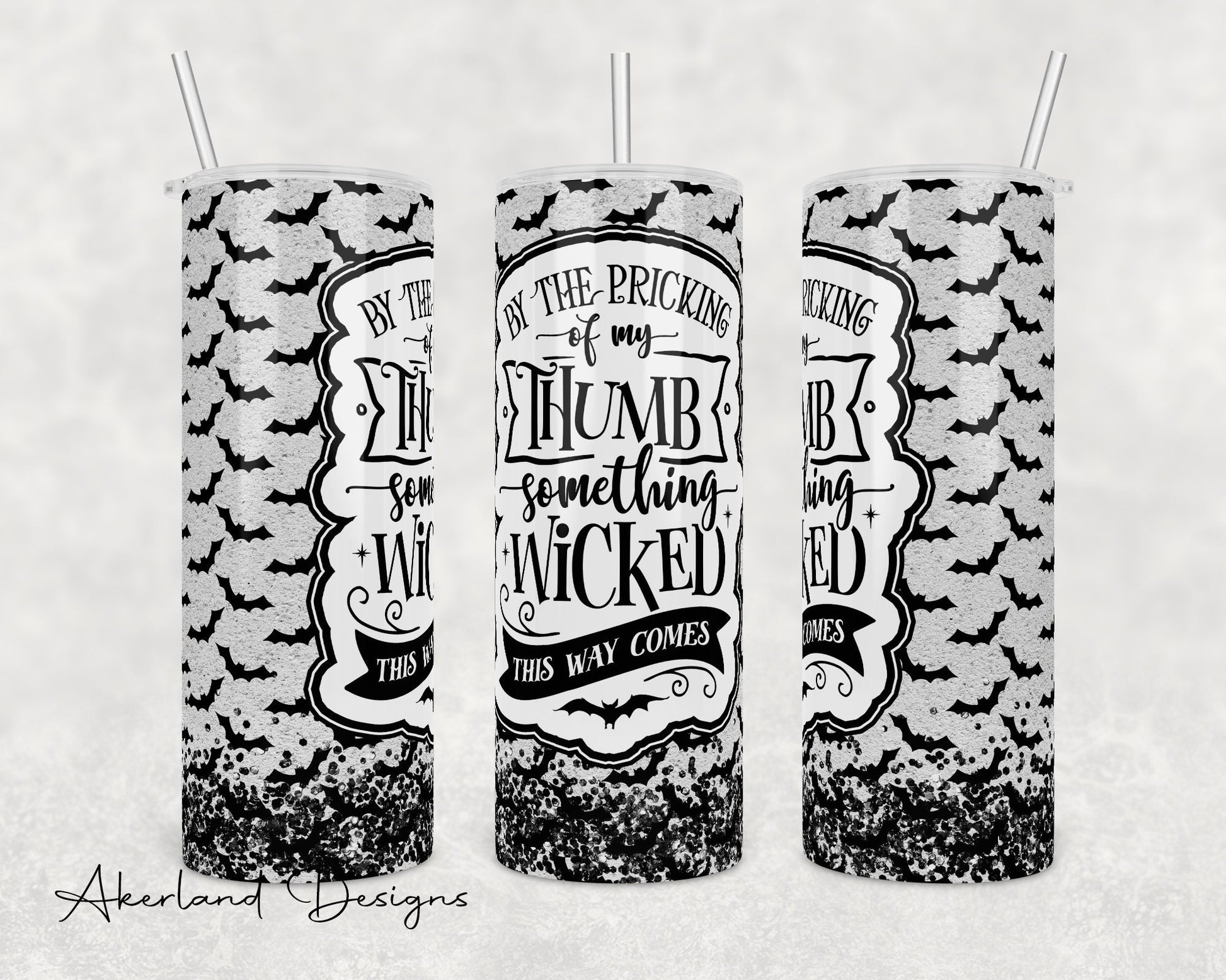 Halloween Bat 20oz Sublimation Tumbler Design - PNG Digital Download