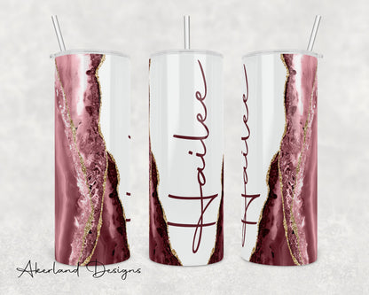 Pink Geode 20oz Sublimation Tumbler Design - PNG Digital Download