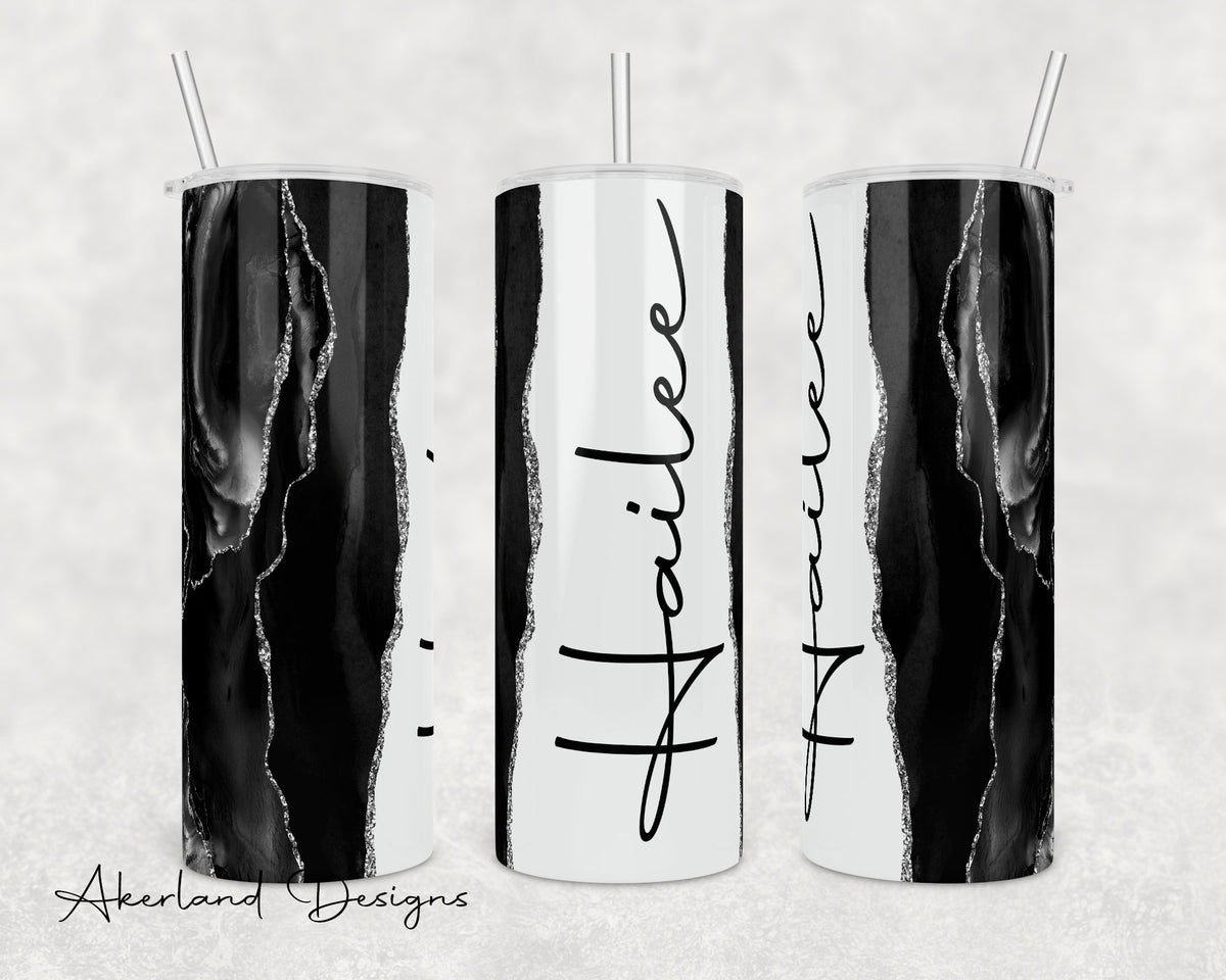 Black Geode 20oz Sublimation Tumbler Design - PNG Digital Download