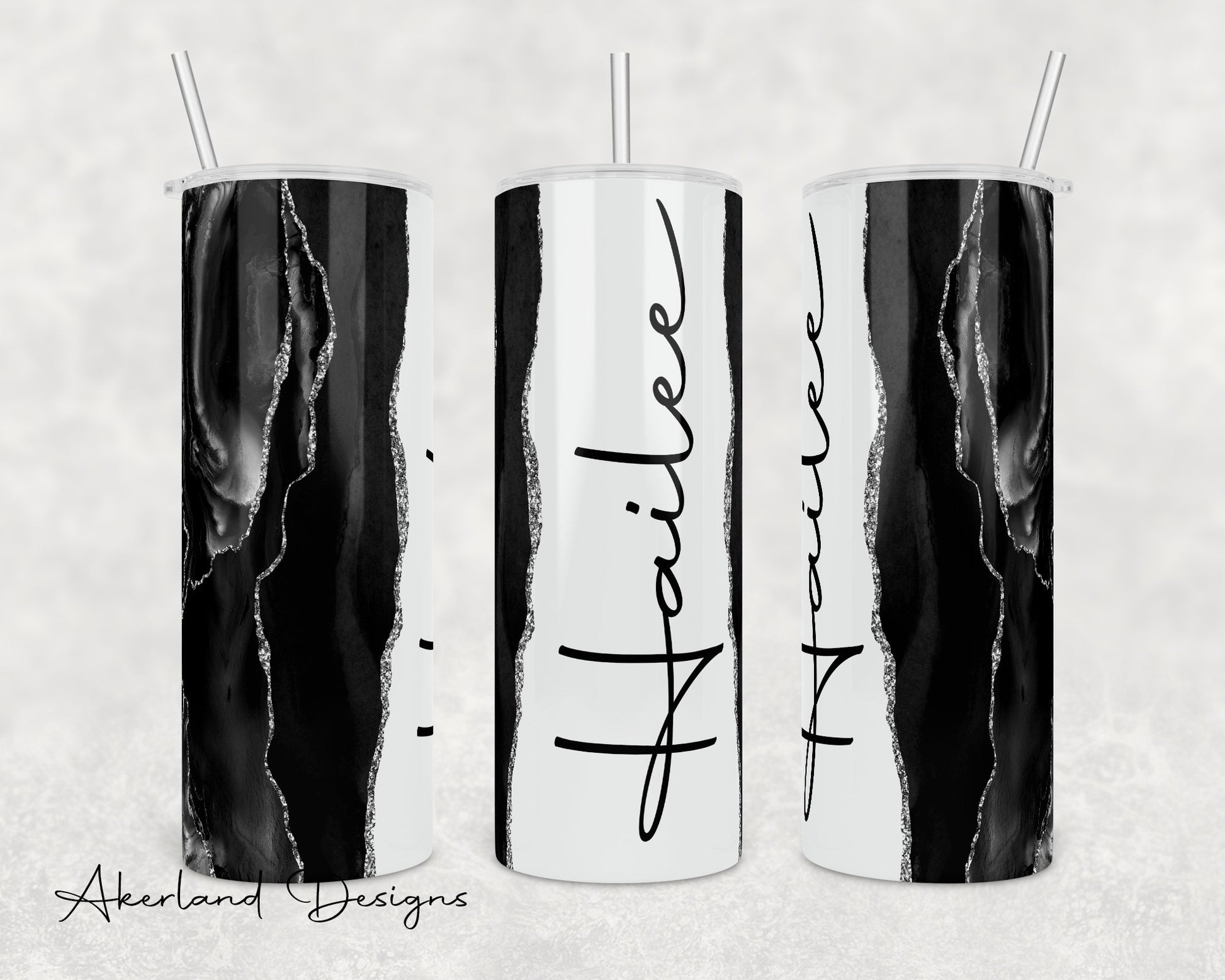 Black Geode 20oz Sublimation Tumbler Design - PNG Digital Download