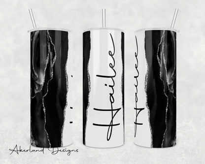 Black Geode 20oz Sublimation Tumbler Design - PNG Digital Download