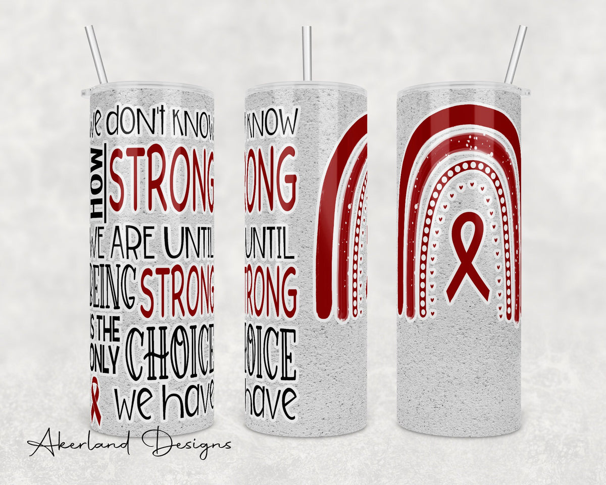 Red Ribbon 20oz Sublimation Tumbler Design - PNG Digital Download