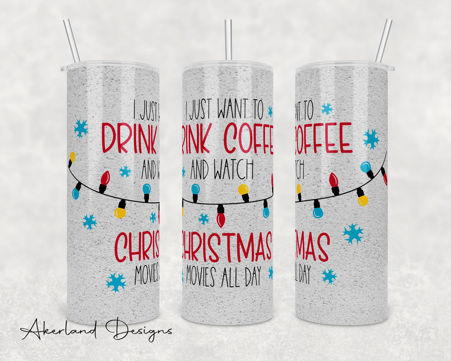Christmas / 20oz Sublimation Tumbler SEAMLESS Design - PNG Digital Download