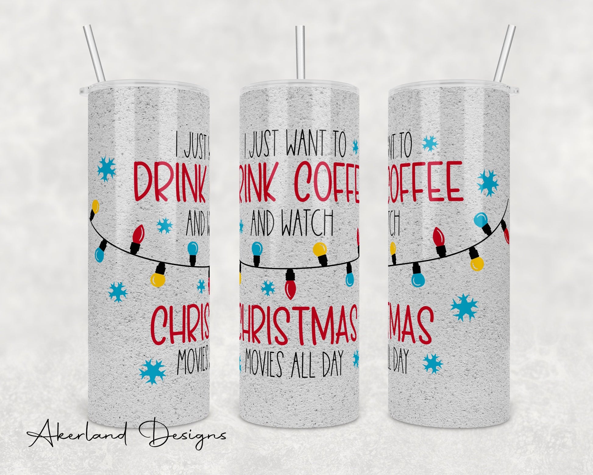 Christmas / 20oz Sublimation Tumbler SEAMLESS Design - PNG Digital Download