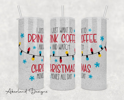 Christmas / 20oz Sublimation Tumbler SEAMLESS Design - PNG Digital Download