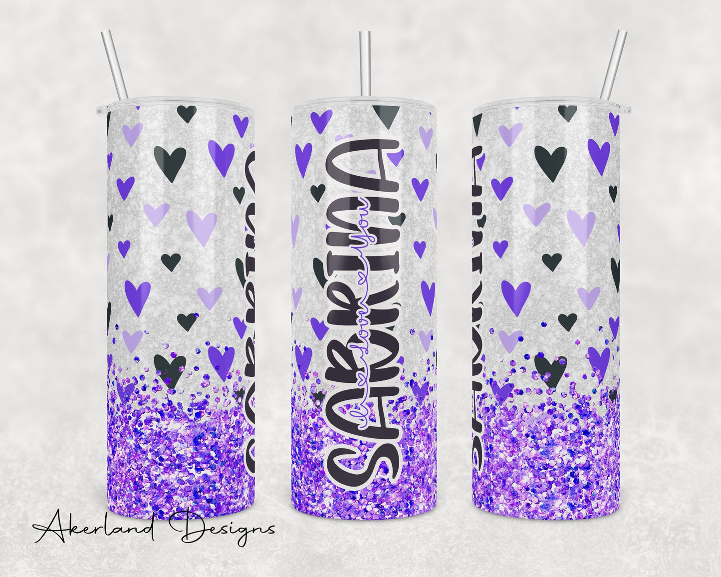 Purple Valentine  Sublimation Transfer Print For 20 oz Tumblers - 30 oz Tumblers - Ready To press - Heat Transfers