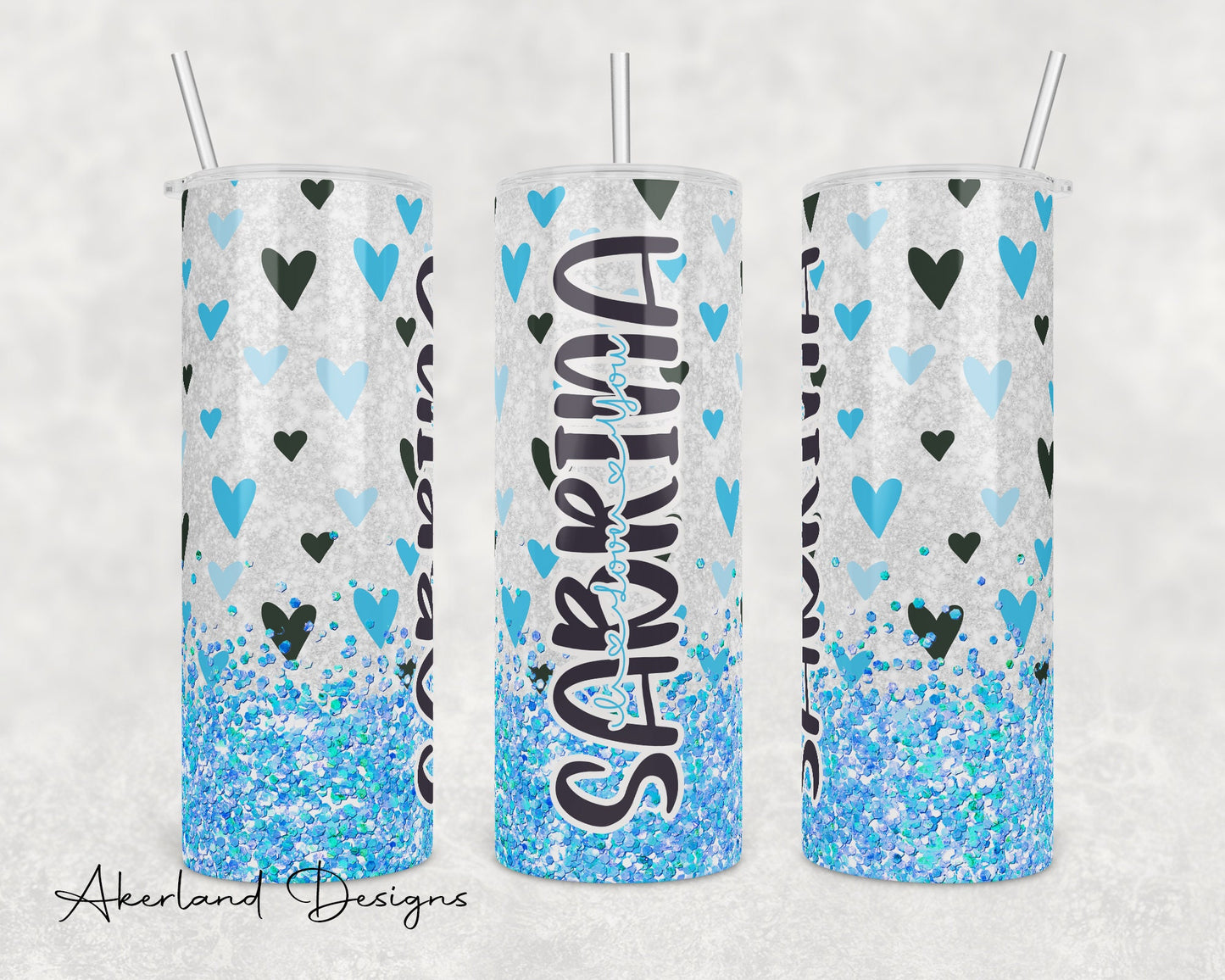 Blue Valentine  Sublimation Transfer Print For 20 oz Tumblers - 30 oz Tumblers - Ready To press - Heat Transfers