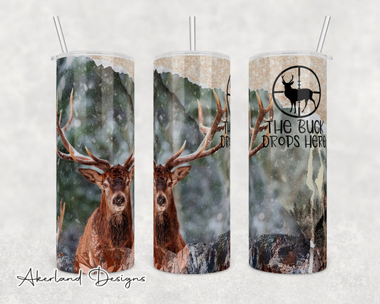 The Buck Drops Here  Sublimation Transfer Print For 20 oz Tumblers - 30 oz Tumblers - Ready To press - Heat Transfers