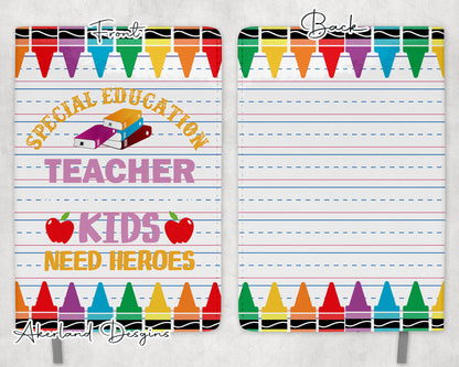Special Education Teacher Journal Sublimation Design (PNG Digital Download)