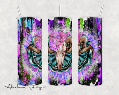 Colorful Ram  Sublimation Transfer Print For 20oz Tumbler - 30 oz Tumbler - Ready To Press