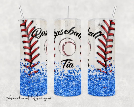 Baseball Tia  Sublimation Transfer Print For 20 oz Tumblers - 30 oz Tumblers - Ready To press - Heat Transfers