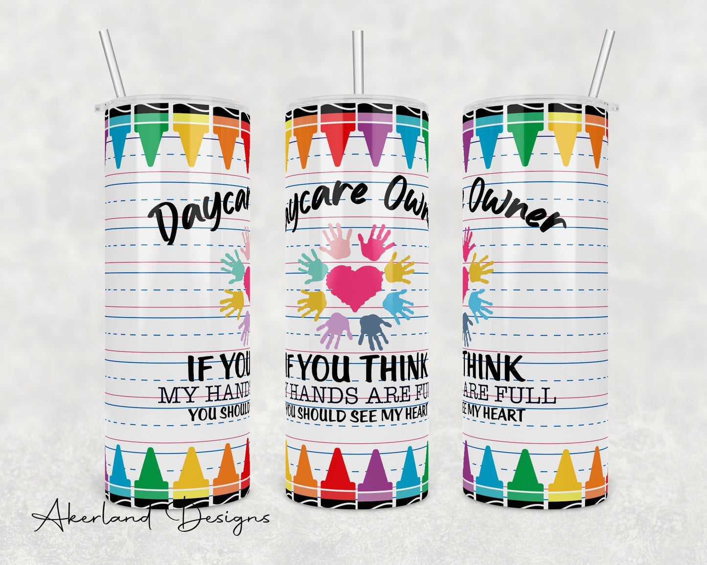 Daycare Owner / 20oz Sublimation Tumbler Design - PNG Digital Download