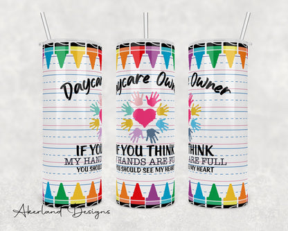 Daycare Owner / 20oz Sublimation Tumbler Design - PNG Digital Download