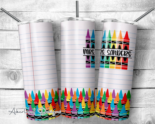 Teacher 20oz Sublimation Tumbler Design - PNG Digital Download