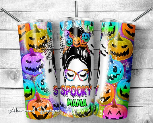 Spooky Mama  Sublimation Transfer Print For 20 oz Skinny Tumbler - 30 oz Skinny Tumbler - Ready To press - Heat Transfers