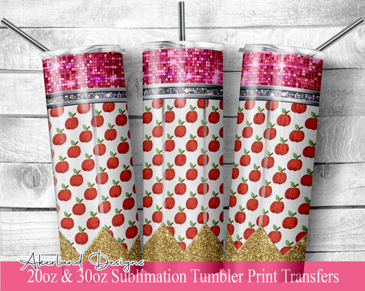 Pencil  Sublimation Transfer Print For 20 oz Tumbler - 30 oz Skinny Tumbler - Ready To press - Heat Transfers